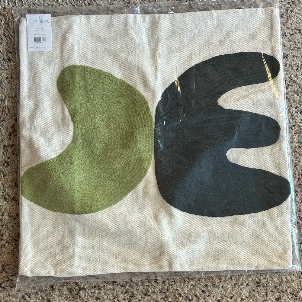MCM Jason Wu Green and Black Pillow